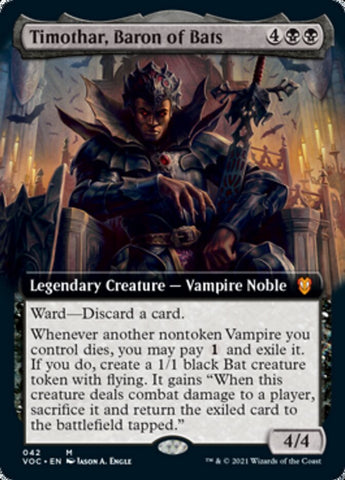 Timothar, Baron of Bats (Extended Art) [Innistrad: Crimson Vow Commander] - The Mythic Store | 24h Order Processing
