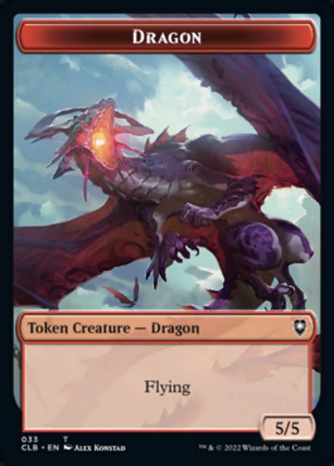 Gold // Dragon Double-Sided Token [Commander Legends: Battle for Baldur's Gate Tokens] - The Mythic Store | 24h Order Processing