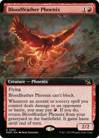 Bloodfeather Phoenix (Extended Art) [March of the Machine] - The Mythic Store | 24h Order Processing