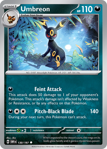Umbreon (130/197) [Scarlet & Violet: Obsidian Flames] - The Mythic Store | 24h Order Processing