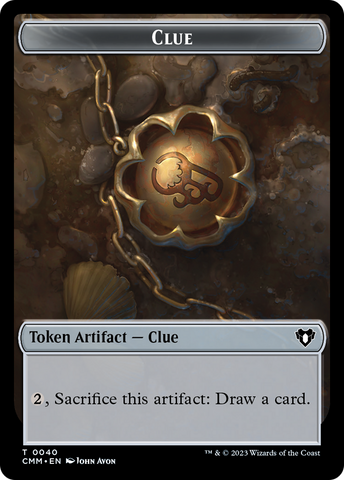 Clue // Ob Nixilis of the Black Oath Emblem Double-Sided Token [Commander Masters Tokens] - The Mythic Store | 24h Order Processing