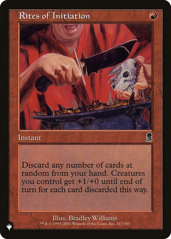 Rites of Initiation [The List] - The Mythic Store | 24h Order Processing