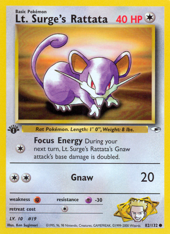 Lt. Surge's Rattata (82/132) [Gym Heroes 1st Edition] - The Mythic Store | 24h Order Processing