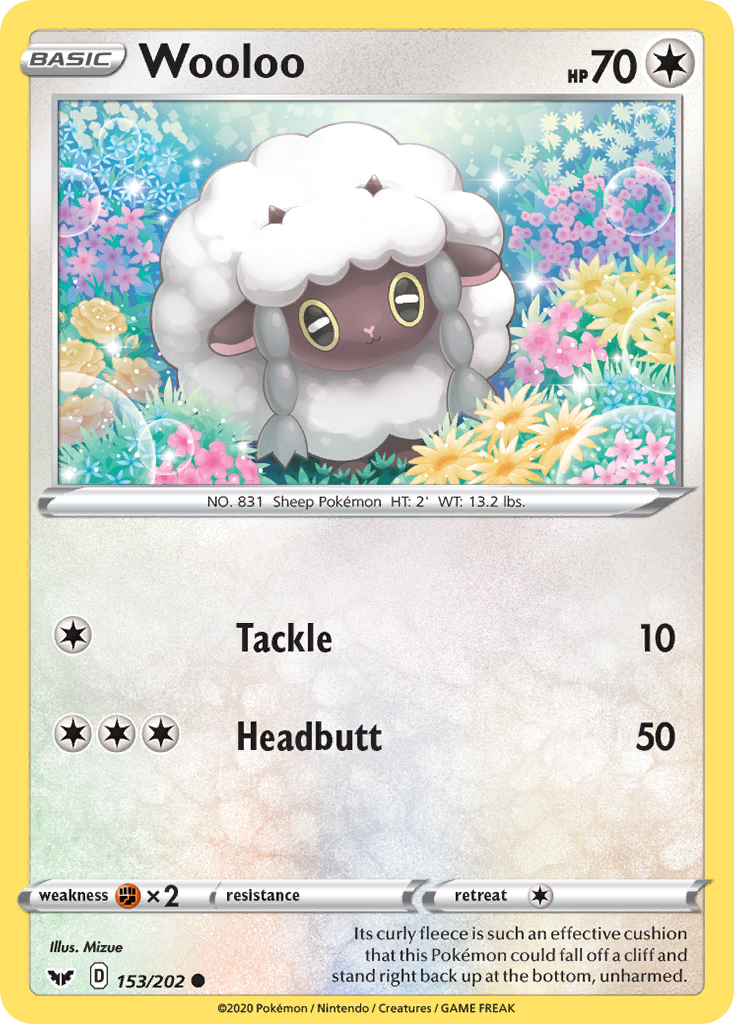 Wooloo (153/202) [Sword & Shield: Base Set] - The Mythic Store | 24h Order Processing