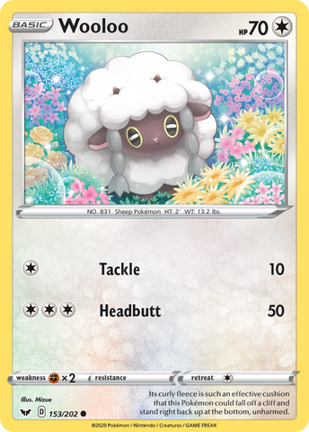 Wooloo (153/202) [Sword & Shield: Base Set] - The Mythic Store | 24h Order Processing