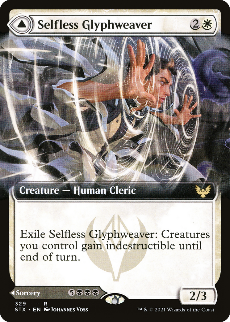 Selfless Glyphweaver // Deadly Vanity (Extended Art) [Strixhaven: School of Mages] - The Mythic Store | 24h Order Processing