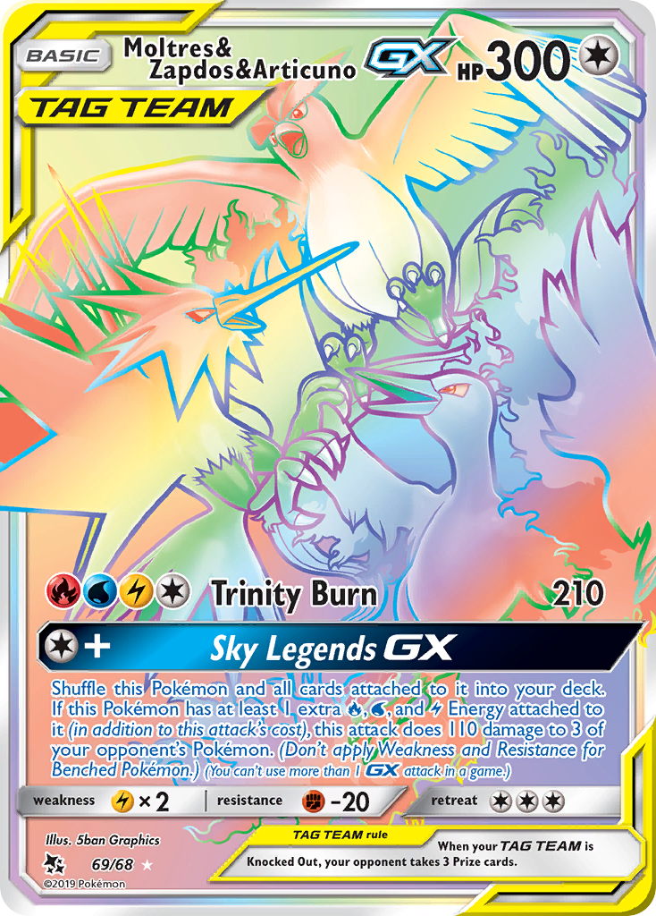 Moltres & Zapdos & Articuno GX (69/68) [Sun & Moon: Hidden Fates] - The Mythic Store | 24h Order Processing
