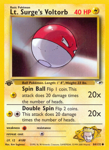 Lt. Surge's Voltorb (84/132) [Gym Heroes 1st Edition] - The Mythic Store | 24h Order Processing