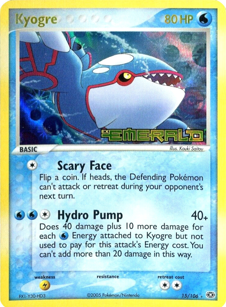 Kyogre (15/106) (Stamped) [EX: Emerald] - The Mythic Store | 24h Order Processing