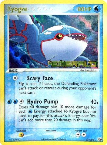 Kyogre (15/106) (Stamped) [EX: Emerald] - The Mythic Store | 24h Order Processing