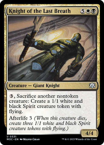 Knight of the Last Breath [March of the Machine Commander] - The Mythic Store | 24h Order Processing