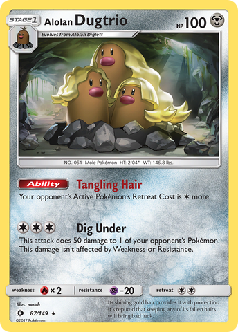 Alolan Dugtrio (87/149) [Sun & Moon: Base Set] - The Mythic Store | 24h Order Processing