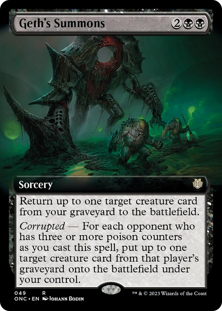Geth's Summons (Extended Art) [Phyrexia: All Will Be One Commander] - The Mythic Store | 24h Order Processing
