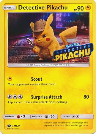 Detective Pikachu (SM170) (Detective Pikachu Stamped) [Sun & Moon: Black Star Promos] - The Mythic Store | 24h Order Processing