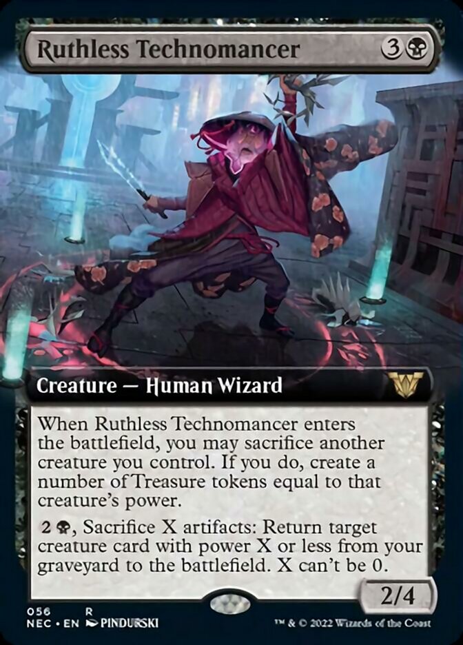 Ruthless Technomancer (Extended Art) [Kamigawa: Neon Dynasty Commander] - The Mythic Store | 24h Order Processing