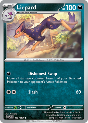 Liepard (115/182) [Scarlet & Violet: Paradox Rift] - The Mythic Store | 24h Order Processing