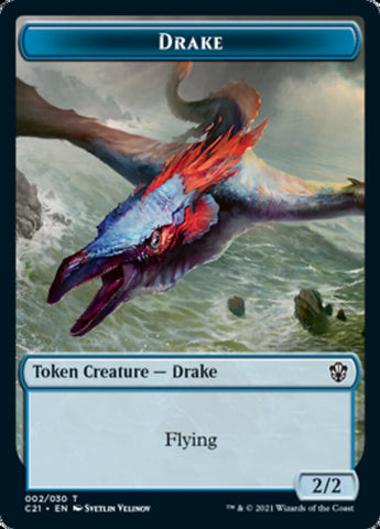 Drake // Elemental (002) Double-Sided Token [Commander 2021 Tokens] - The Mythic Store | 24h Order Processing