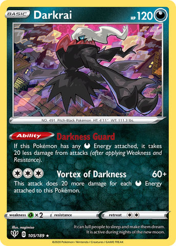 Darkrai (105/189) [Sword & Shield: Darkness Ablaze] - The Mythic Store | 24h Order Processing