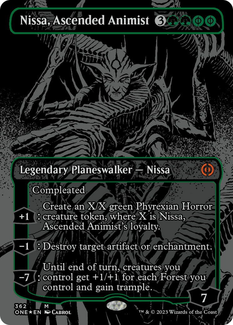 Nissa, Ascended Animist (Oil Slick Raised Foil) [Phyrexia: All Will Be One] - The Mythic Store | 24h Order Processing