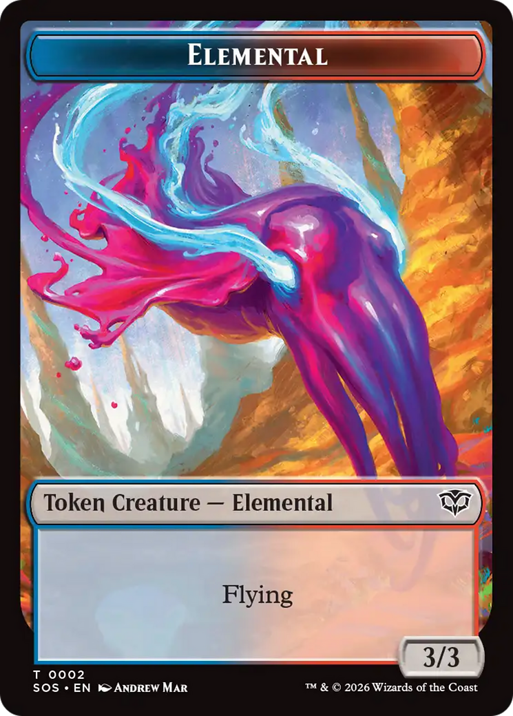 Elemental (0002) // Treasure Double-Sided Token [Secrets of Strixhaven Tokens] - The Mythic Store | 24h Order Processing