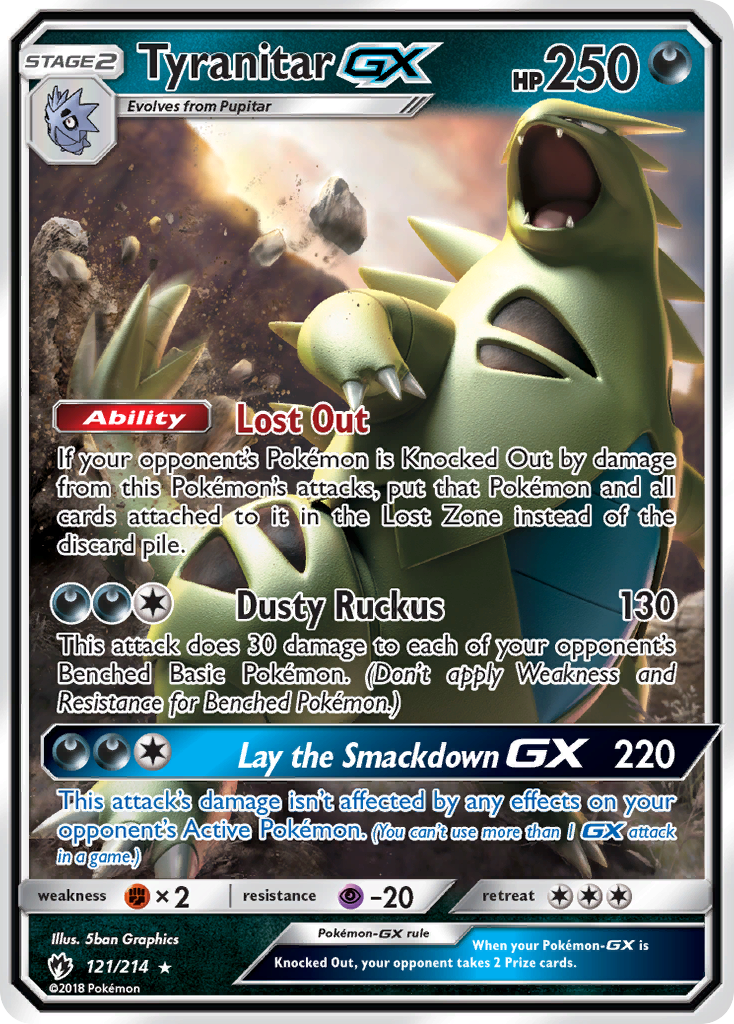 Tyranitar GX (121/214) [Sun & Moon: Lost Thunder] - The Mythic Store | 24h Order Processing