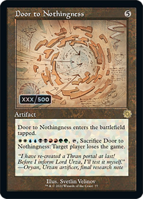 Door to Nothingness (Retro Schematic) (Serialized) [The Brothers' War Retro Artifacts] - The Mythic Store | 24h Order Processing