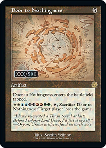 Door to Nothingness (Retro Schematic) (Serialized) [The Brothers' War Retro Artifacts] - The Mythic Store | 24h Order Processing