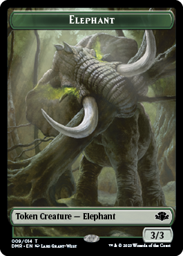 Elephant // Elemental Double-Sided Token [Dominaria Remastered Tokens] - The Mythic Store | 24h Order Processing