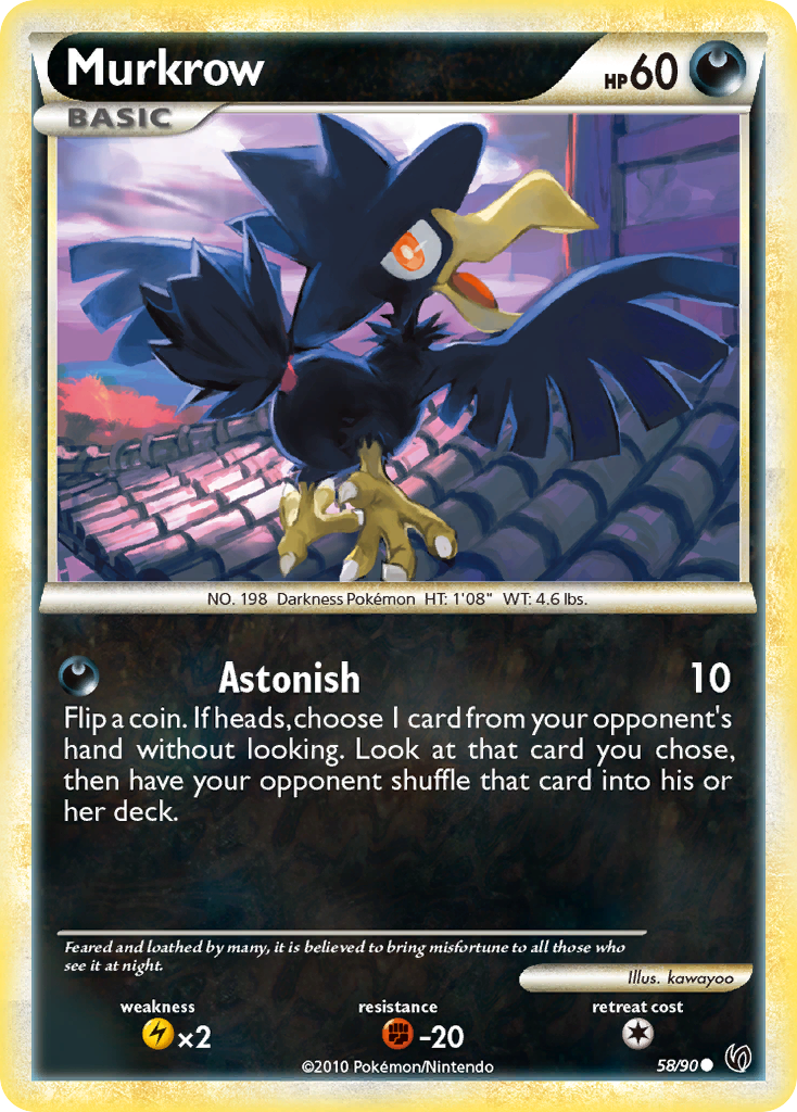 Murkrow (58/90) [HeartGold & SoulSilver: Undaunted] - The Mythic Store | 24h Order Processing