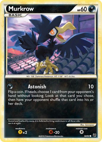 Murkrow (58/90) [HeartGold & SoulSilver: Undaunted] - The Mythic Store | 24h Order Processing