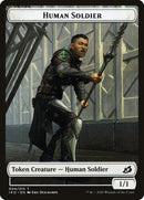 Feather // Human Soldier (004) Double-Sided Token [Ikoria: Lair of Behemoths Tokens] - The Mythic Store | 24h Order Processing