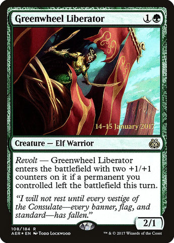 Greenwheel Liberator [Aether Revolt Prerelease Promos] - The Mythic Store | 24h Order Processing