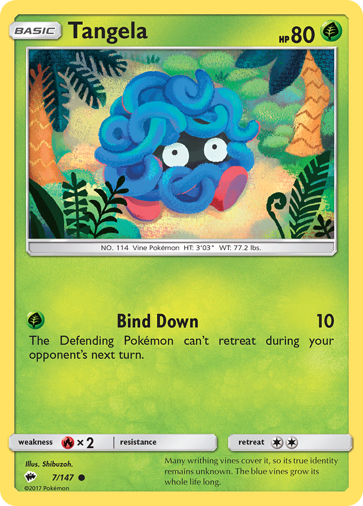 Tangela (7/147) [Sun & Moon: Burning Shadows] - The Mythic Store | 24h Order Processing