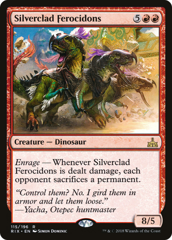 Silverclad Ferocidons [Rivals of Ixalan] - The Mythic Store | 24h Order Processing