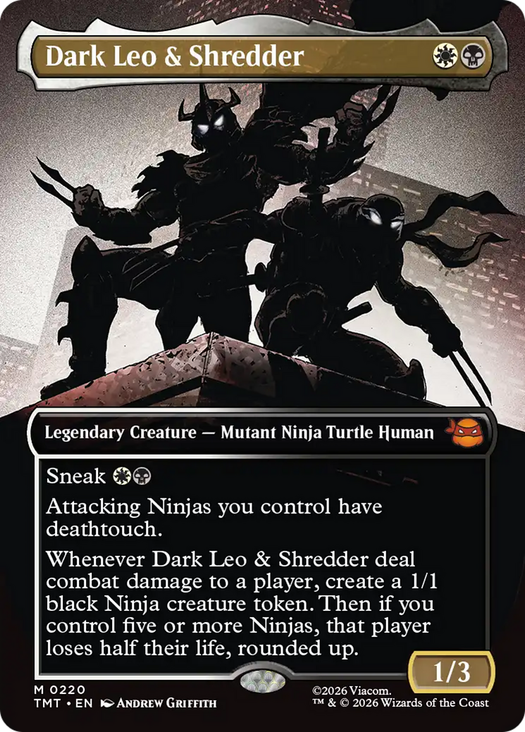 Dark Leo & Shredder (Borderless) [Teenage Mutant Ninja Turtles] - The Mythic Store | 24h Order Processing