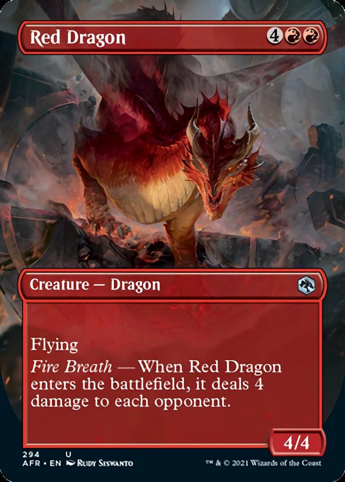 Red Dragon (Borderless Alternate Art) [Dungeons & Dragons: Adventures in the Forgotten Realms] - The Mythic Store | 24h Order Processing