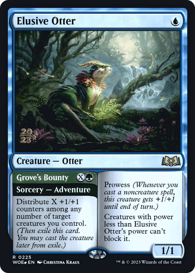 Elusive Otter // Grove's Bounty [Wilds of Eldraine Prerelease Promos] - The Mythic Store | 24h Order Processing