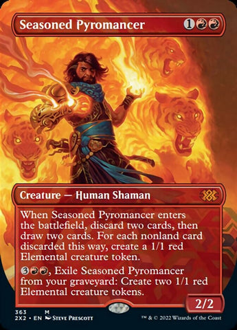 Seasoned Pyromancer (Borderless Alternate Art) [Double Masters 2022] - The Mythic Store | 24h Order Processing