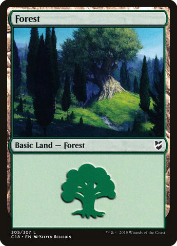 Forest (305) [Commander 2018] - The Mythic Store | 24h Order Processing