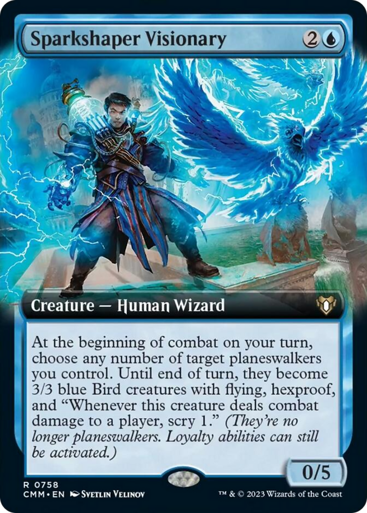 Sparkshaper Visionary (Extended Art) [Commander Masters] - The Mythic Store | 24h Order Processing