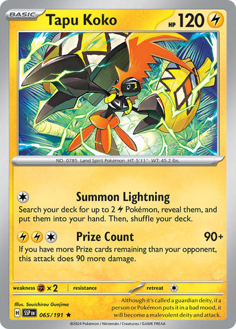 Tapu Koko (065/191) (Theme Deck Exclusive) [Scarlet & Violet: Surging Sparks] - The Mythic Store | 24h Order Processing