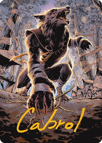 Arlinn, Embraced by the Moon Art Card (Gold-Stamped Signature) [Innistrad Remastered Art Series] - The Mythic Store | 24h Order Processing