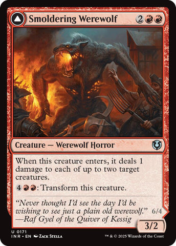 Smoldering Werewolf // Erupting Dreadwolf [Innistrad Remastered] - The Mythic Store | 24h Order Processing