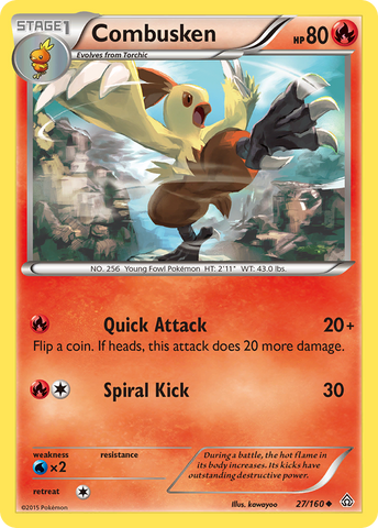 Combusken (27/160) [XY: Primal Clash] - The Mythic Store | 24h Order Processing