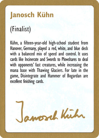 Janosch Kuhn Bio [World Championship Decks 1997] - The Mythic Store | 24h Order Processing