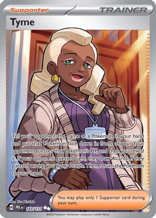 Tyme (143/131) [Scarlet & Violet: Prismatic Evolutions] - The Mythic Store | 24h Order Processing