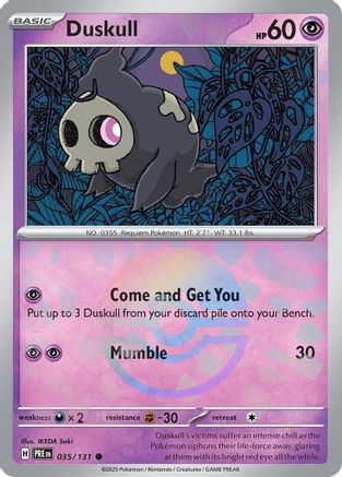 Duskull (035/131) (Poke Ball Pattern) [Scarlet & Violet: Prismatic Evolutions] - The Mythic Store | 24h Order Processing