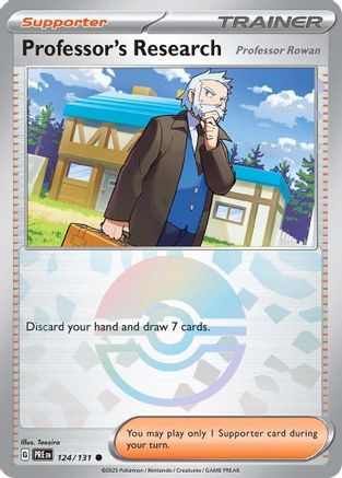Professor's Research (124/131) [Professor Rowan] (Poke Ball Pattern) [Scarlet & Violet: Prismatic Evolutions] - The Mythic Store | 24h Order Processing