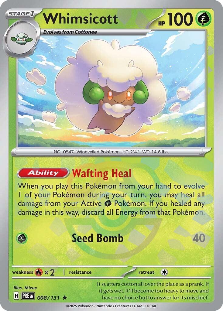Whimsicott (008/131) (Master Ball Pattern) [Scarlet & Violet: Prismatic Evolutions] - The Mythic Store | 24h Order Processing