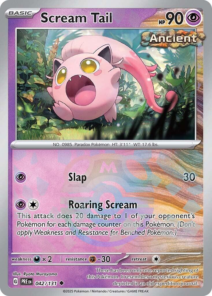 Scream Tail (042/131) (Master Ball Pattern) [Scarlet & Violet: Prismatic Evolutions] - The Mythic Store | 24h Order Processing
